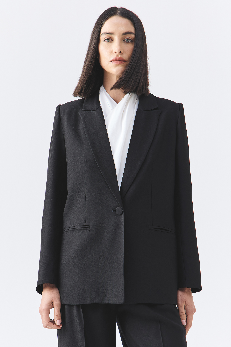 Blazer de Alfaiataria Connie Preto