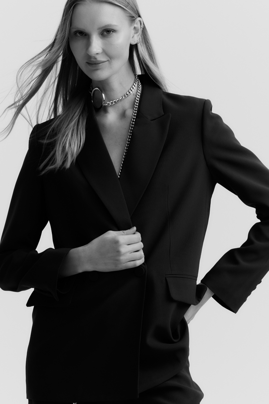 Blazer de Alfaiataria Marrom Aurora