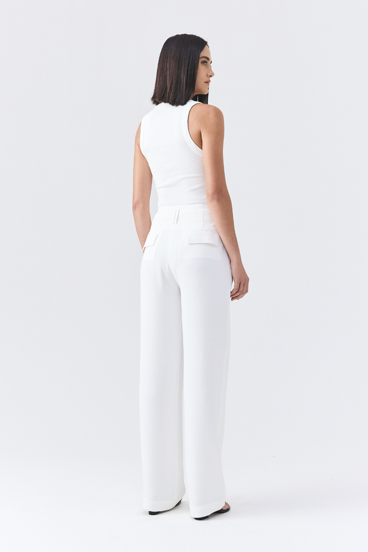 Blusa Canelada Off White Clarissa