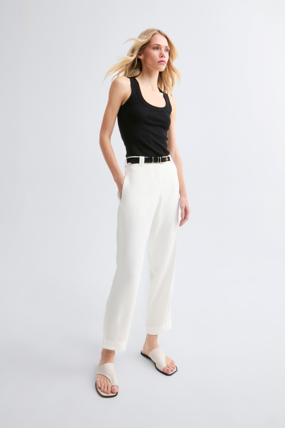 Blusa Canelada Preta Clarissa