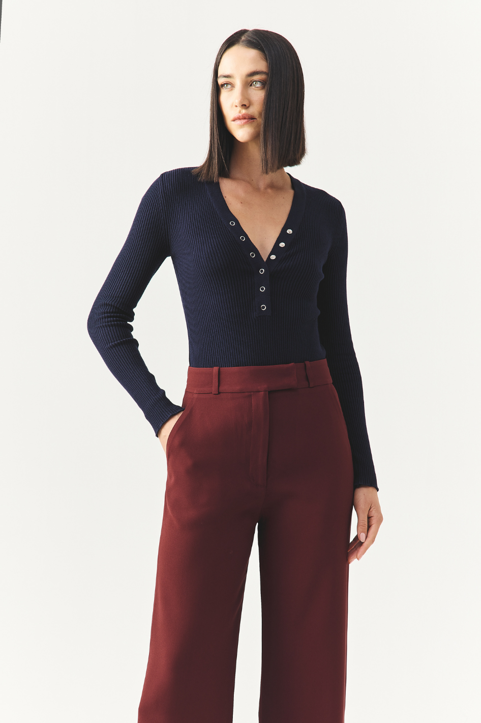 Blusa Tricot Luna Azul Marinho