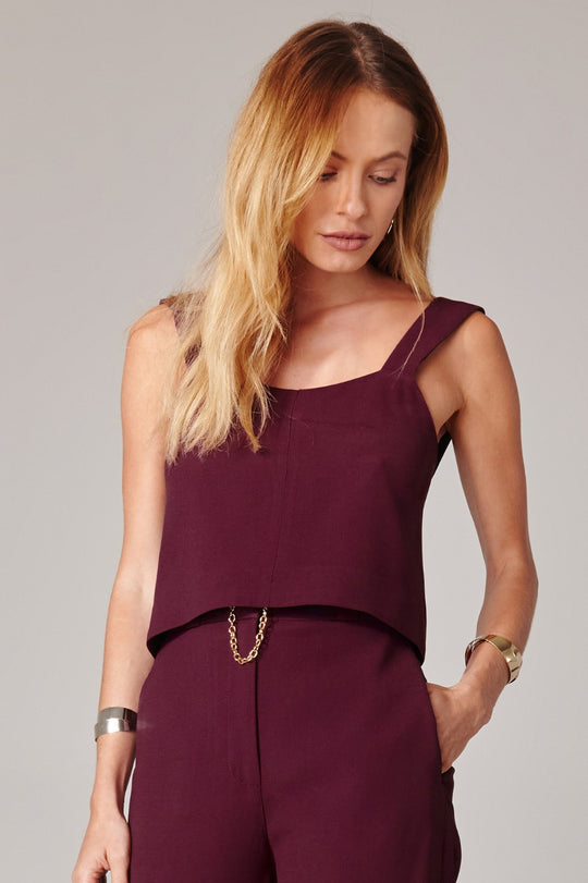 Blusa de Alfaiataria Berinjela Amy