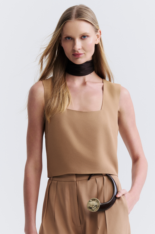 Blusa de Alfaiataria Caramelo New Cleo
