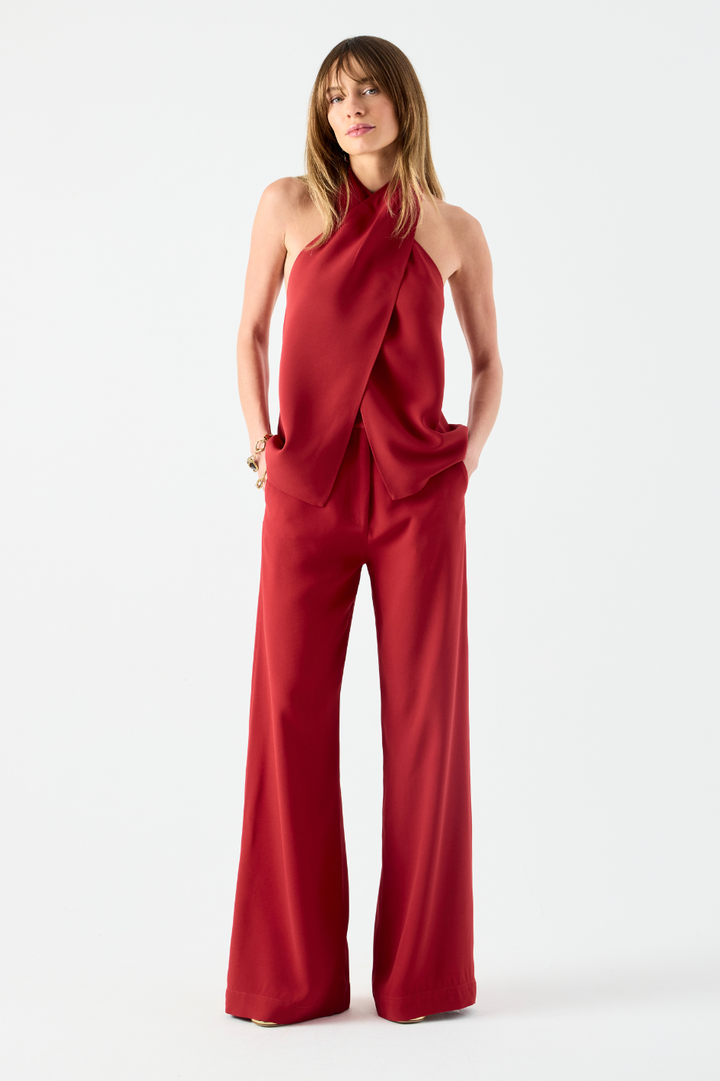 Blusa de Alfaiataria Clara Vermelho Cereja