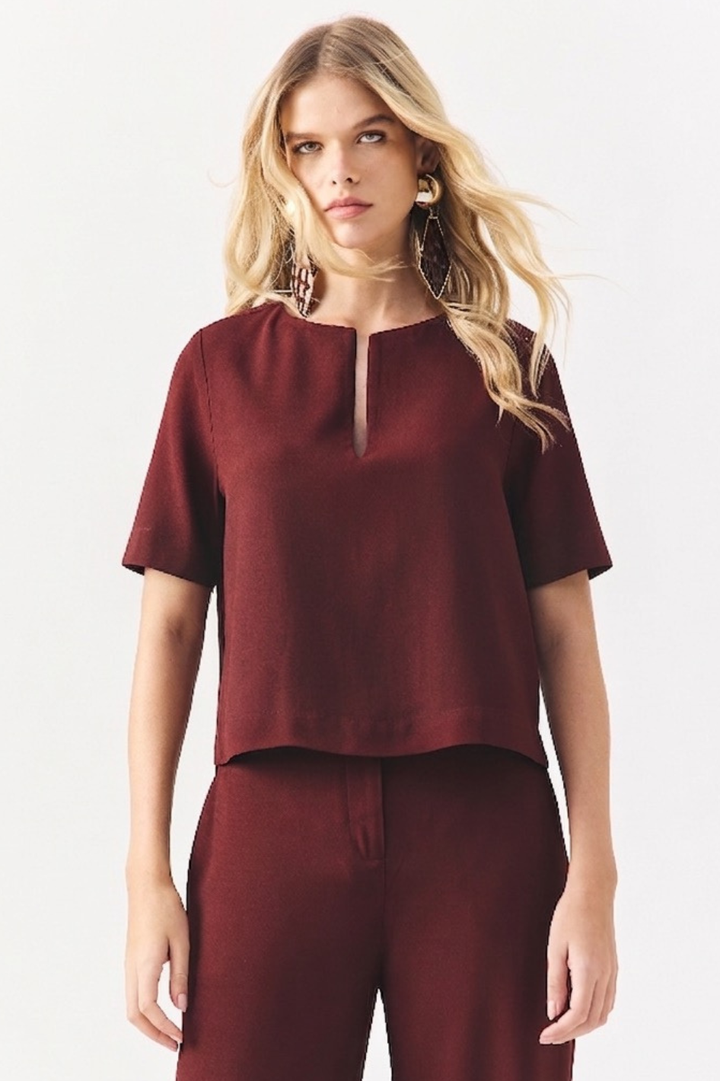 Blusa de Alfaiataria Domenica Wine