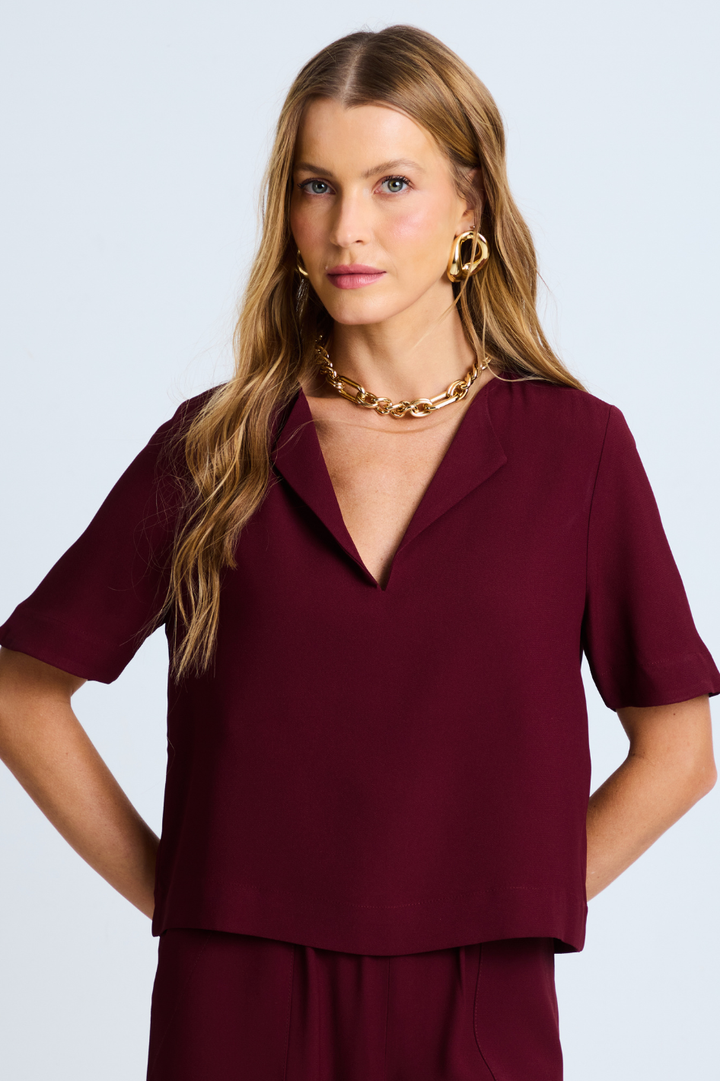 Blusa de Alfaiataria Domenica Wine