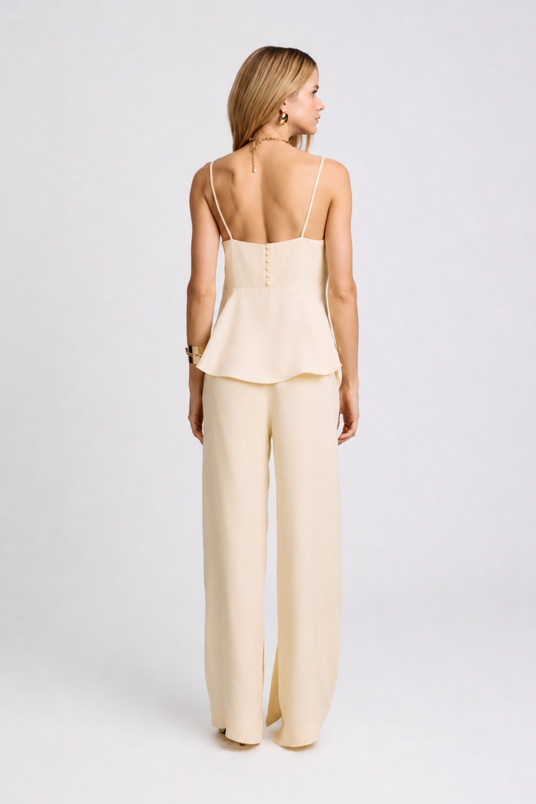 Blusa de Alfaiataria Magda Amarelo Creme