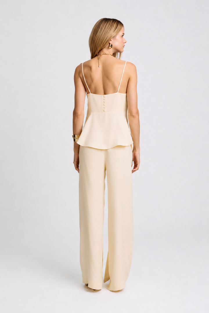 Blusa de Alfaiataria Magda Amarelo Creme