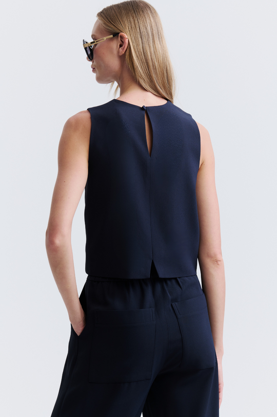Blusa de Alfaiataria Marinho Carly