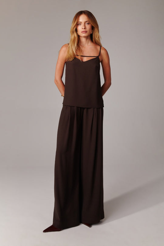 Blusa de Alfaiataria Marrom Luli