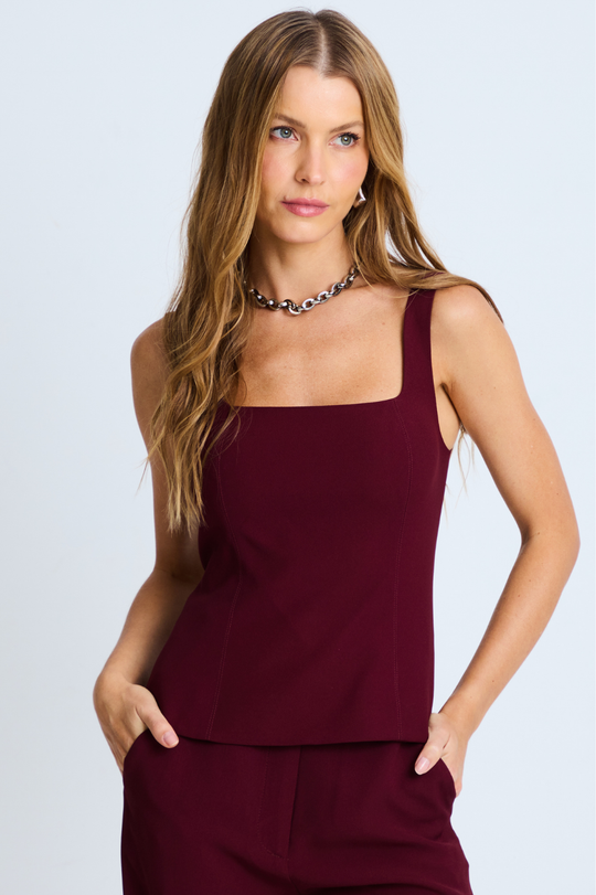 Blusa de Alfaiataria Melissa Wine