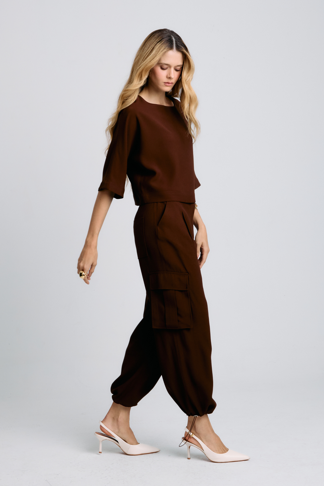 Blusa de Alfaiataria Miranda Marrom Cacau