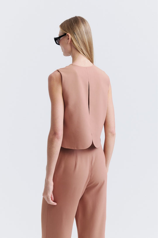Calça de Alfaiataria Mocha Mouse Vilma