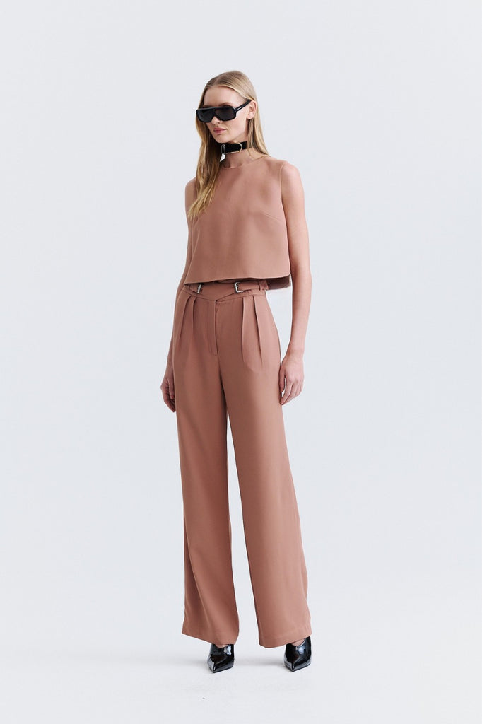 モカ Calça de Alfaiataria Mocha Mouse Vilma - Calças | UP22