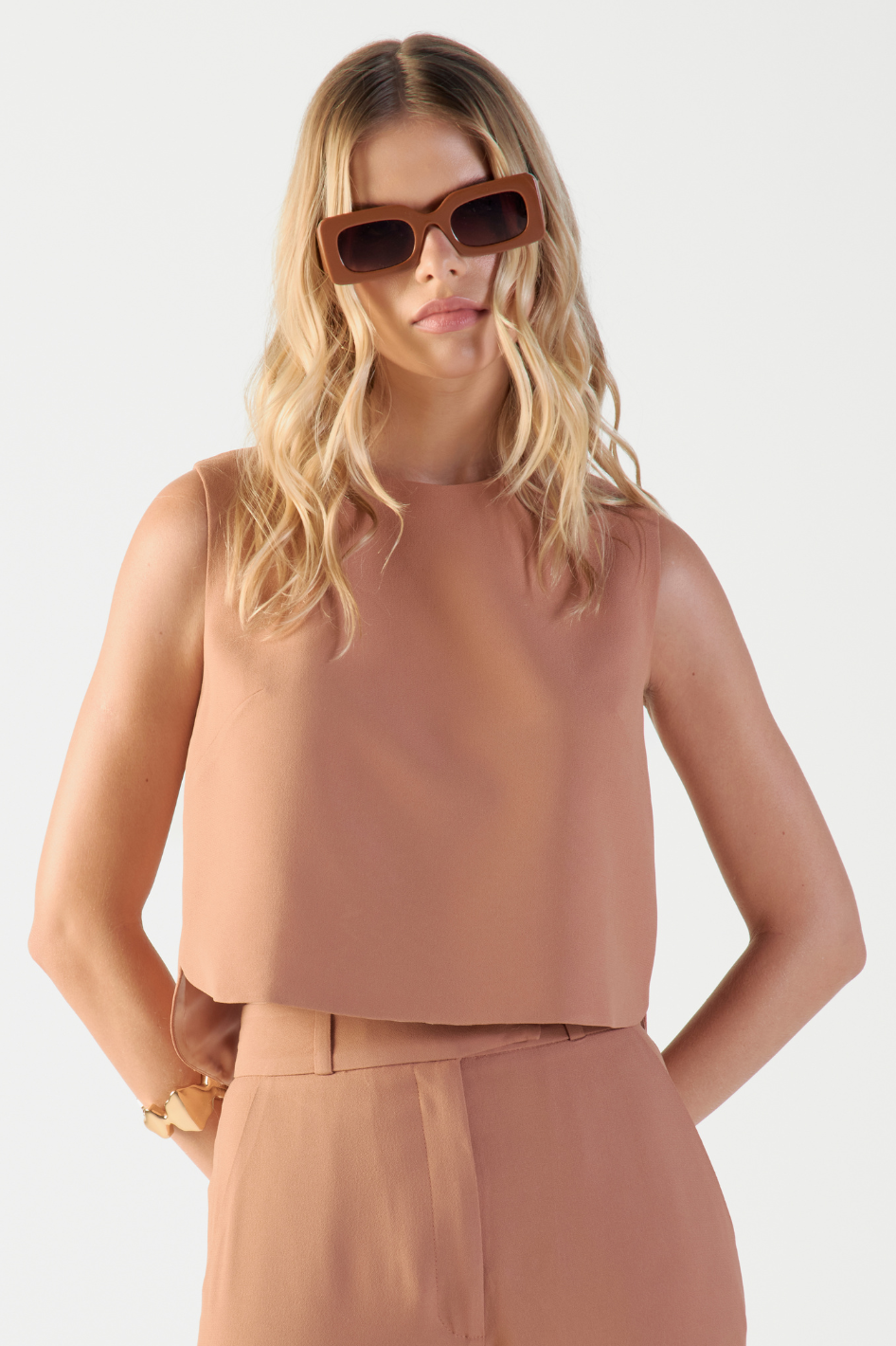 Blusa de Alfaiataria Mocha Mouse Samira