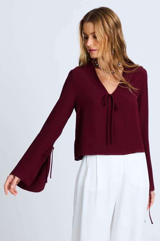 Blusa de Alfaiataria Nina Wine