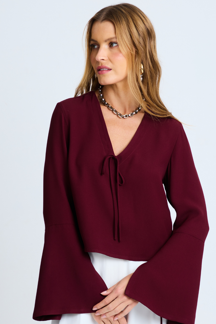 Blusa de Alfaiataria Nina Wine