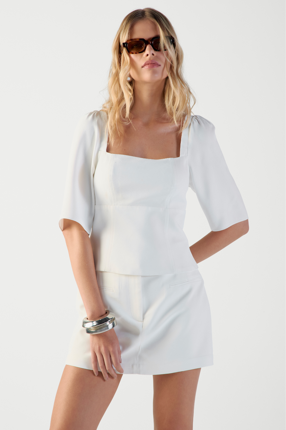 Blusa de Alfaiataria Off White Molly