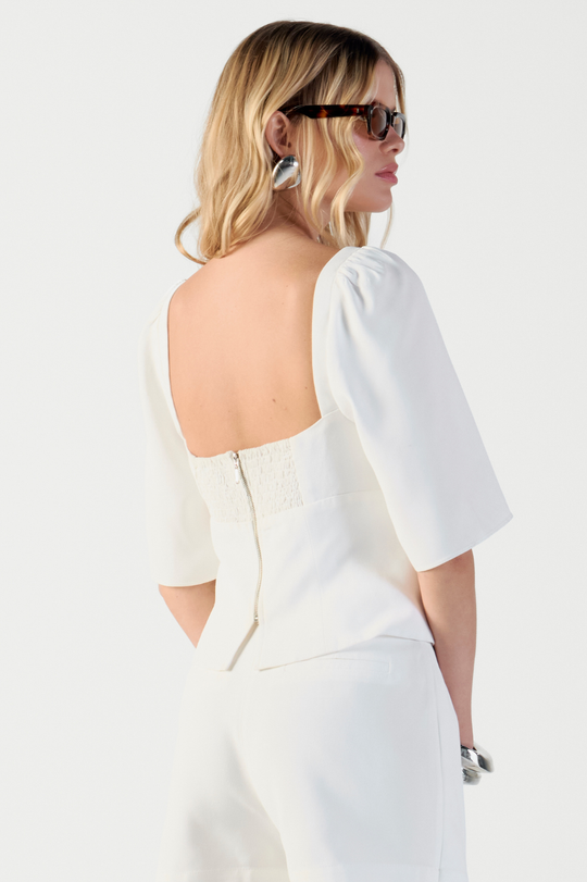 Blusa de Alfaiataria Off White Molly