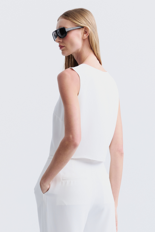 Blusa de Alfaiataria Off White New Cleo