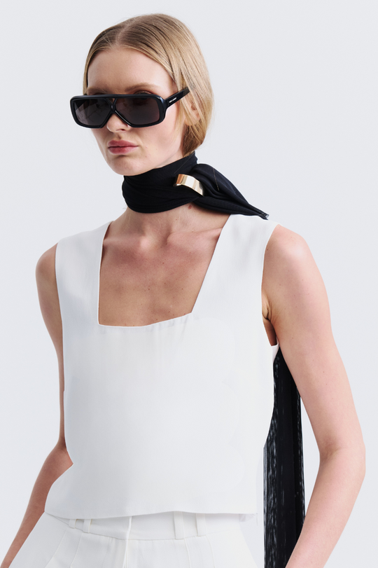 Blusa de Alfaiataria Off White New Cleo