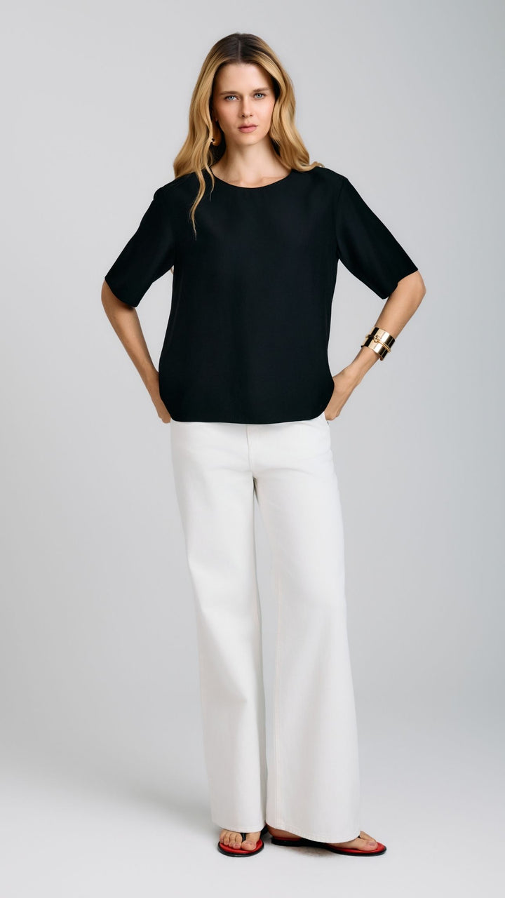 Blusa de Alfaiataria Olga Preta