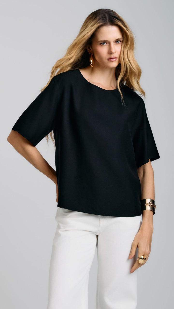 Blusa de Alfaiataria Olga Preta