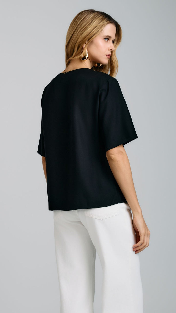 Blusa de Alfaiataria Olga Preta