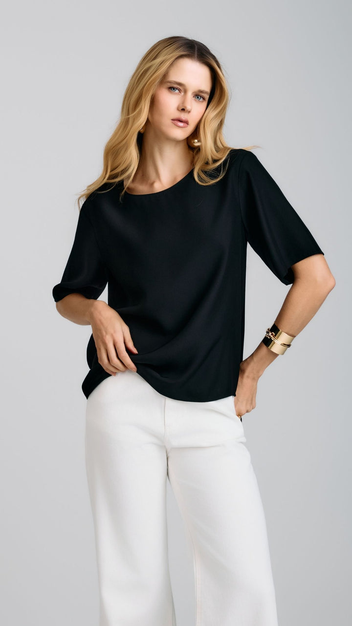 Blusa de Alfaiataria Olga Preta