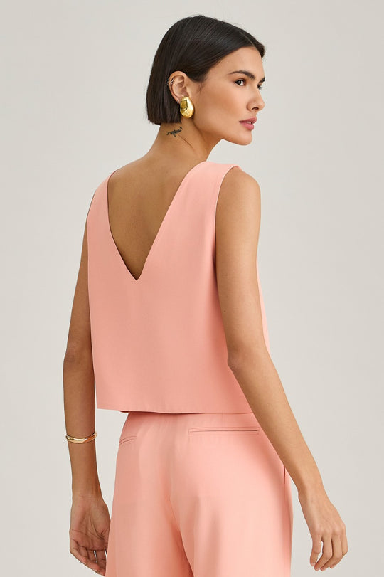 Blusa de Alfaiataria Peach Selena