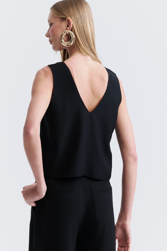Blusa de Alfaiataria Preta New Selena