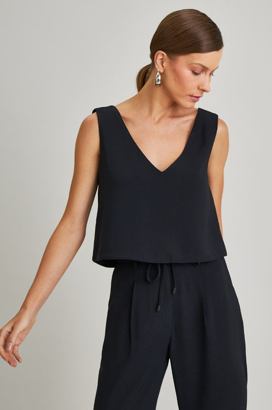 Blusa de Alfaiataria Selena Preto