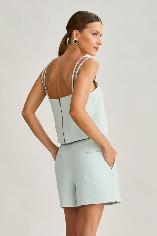 Blusa de Alfaiataria Verde Luana