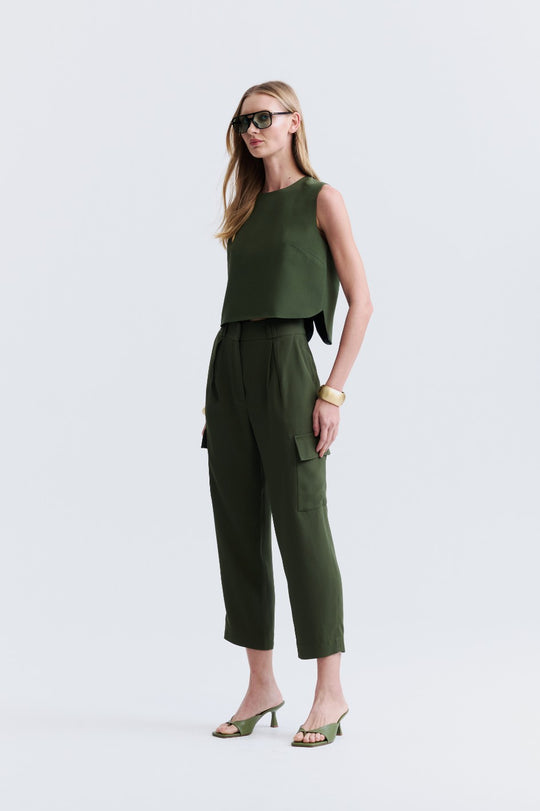 Blusa de Alfaiataria Verde Samira