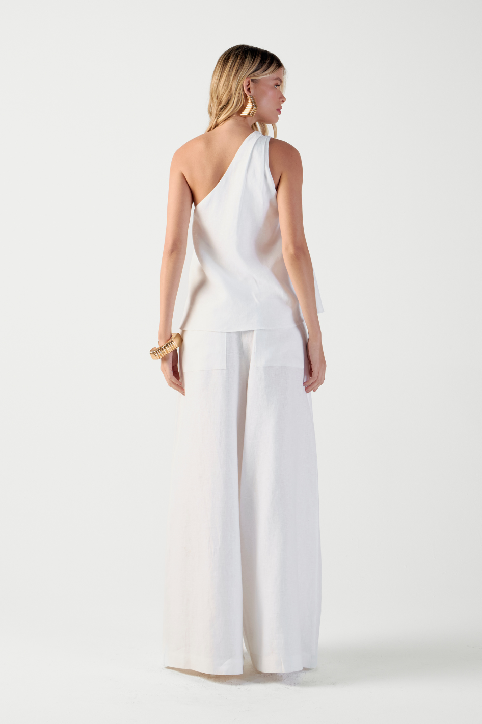 Blusa de Linho Off White Brunella