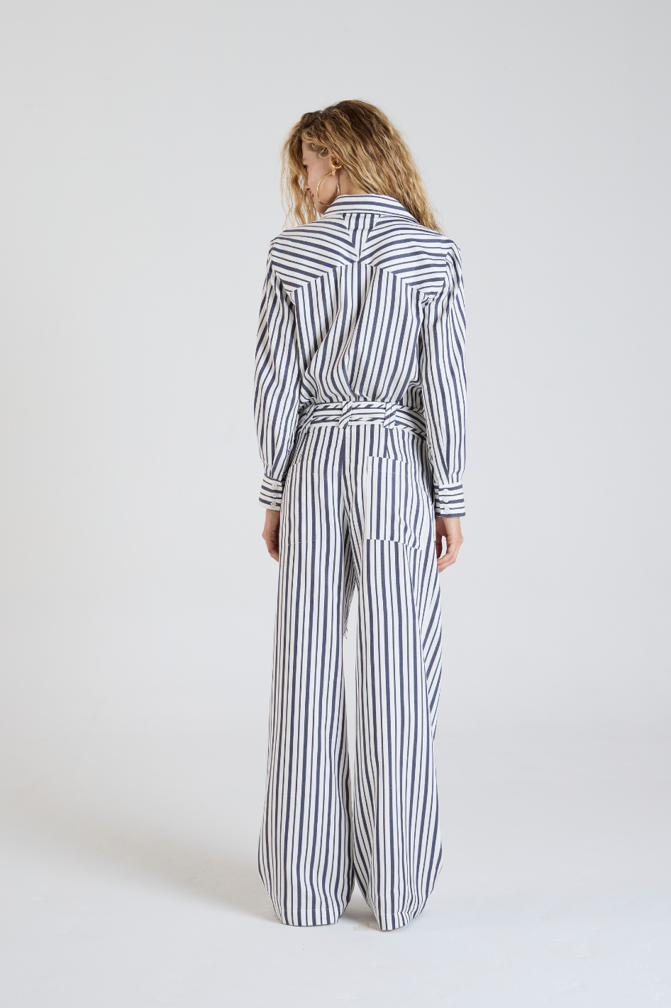 Calça Shantal Listras Azul Marinho