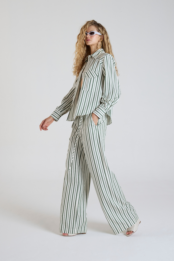 Calça Shantal Listras Verde