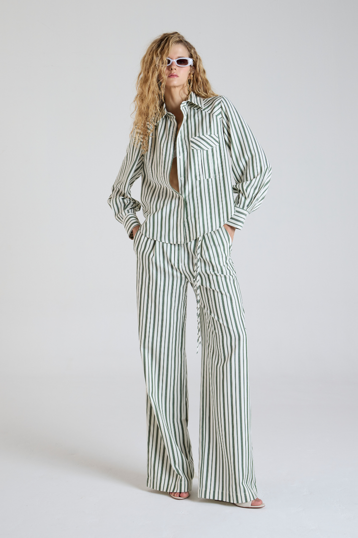 Calça Shantal Listras Verde