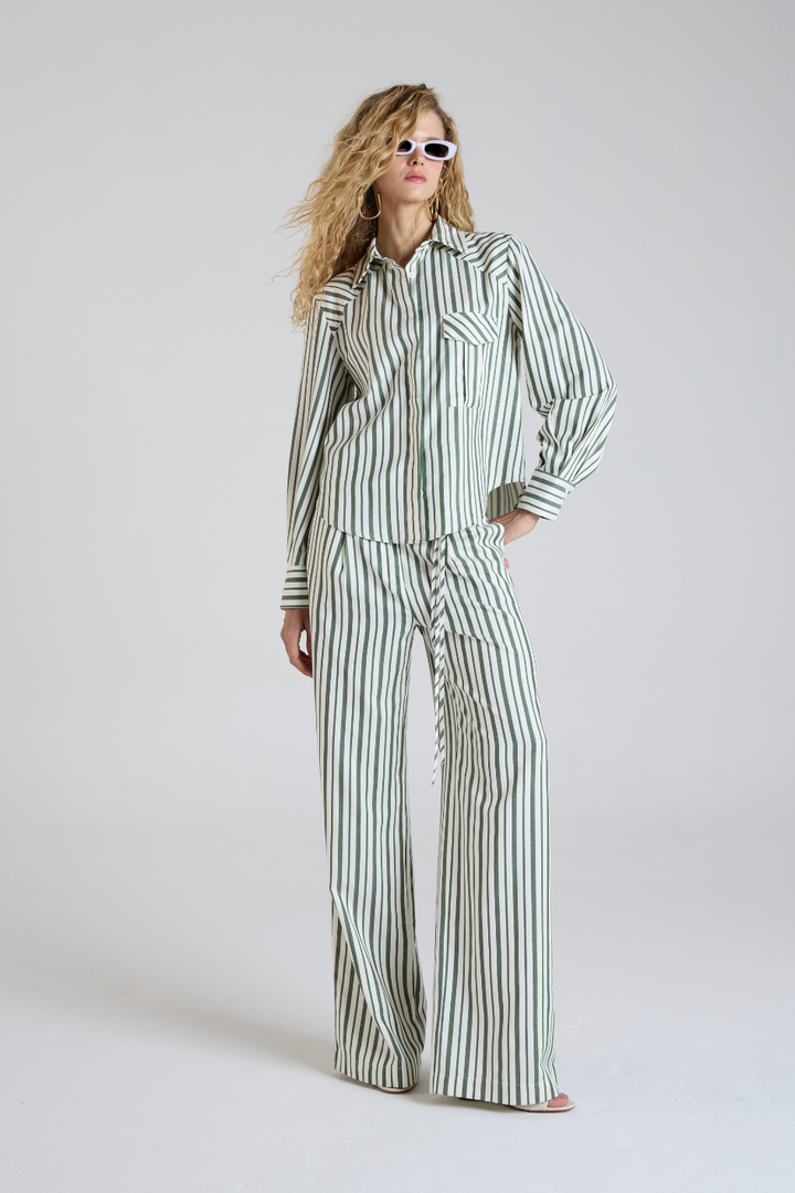 Calça Shantal Listras Verde