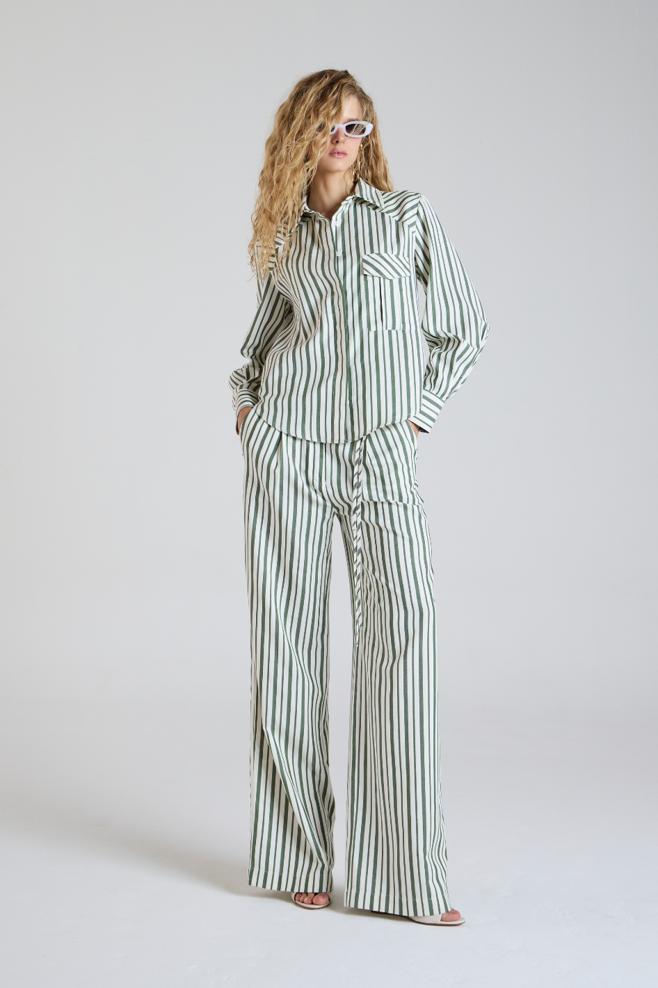 Calça Shantal Listras Verde