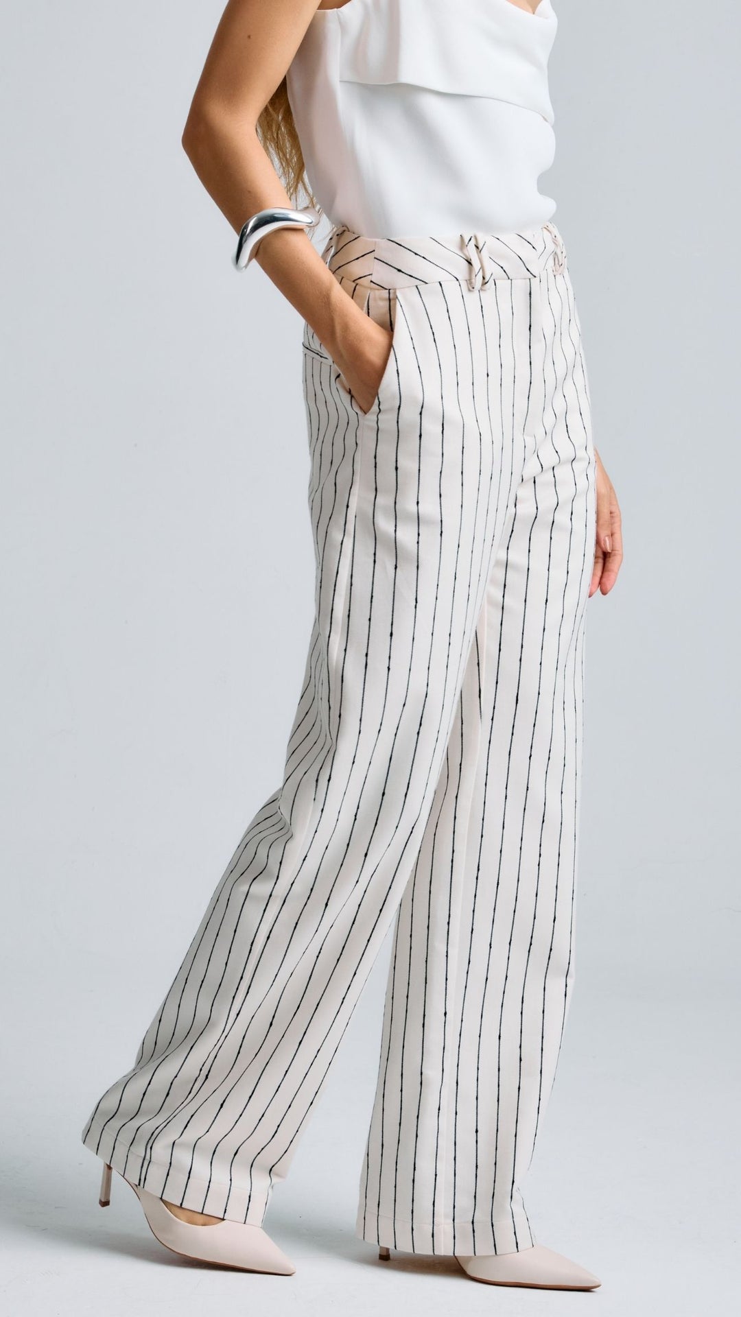 Calça de Alfaiataria Alice Off White