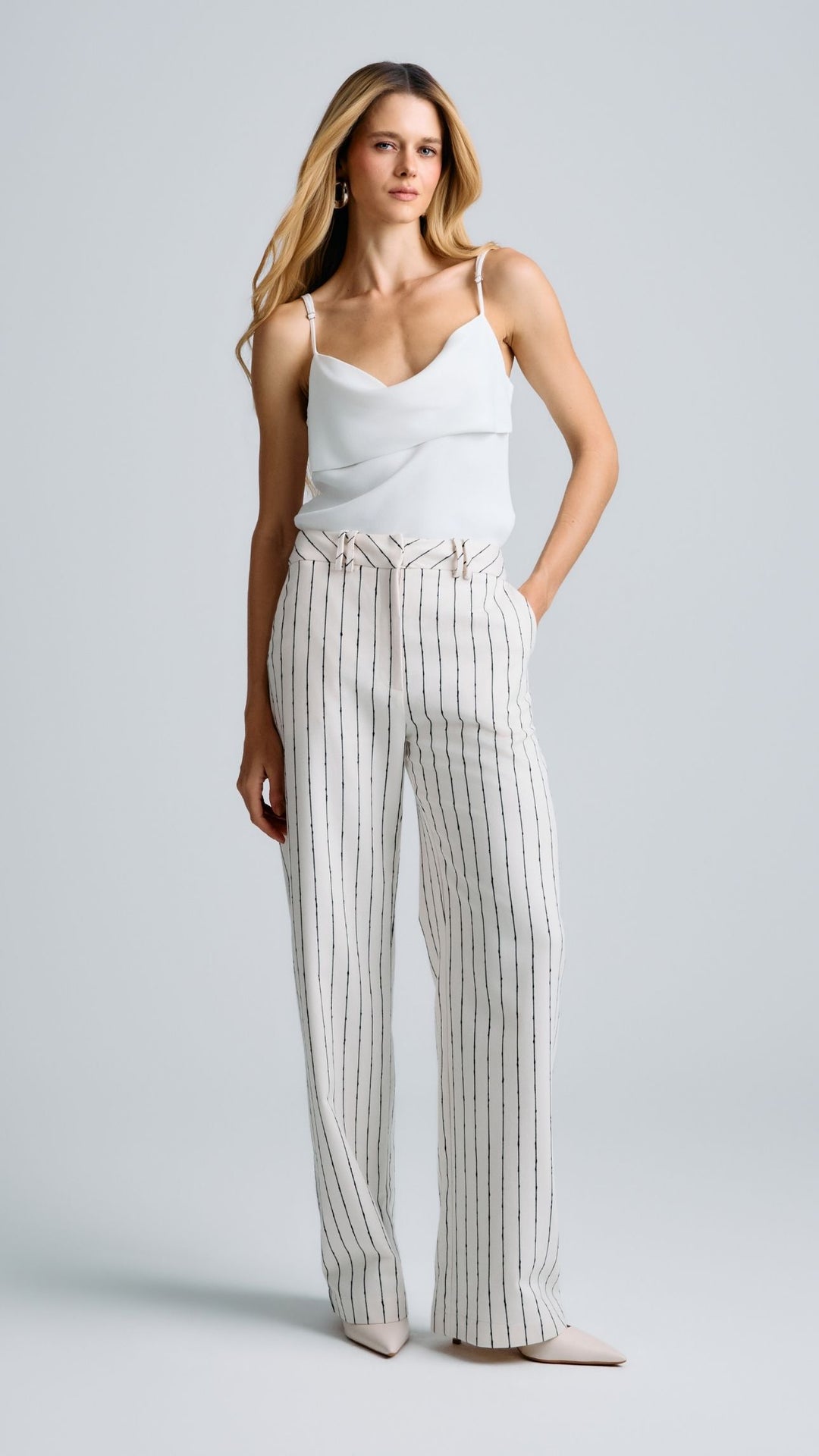 Calça de Alfaiataria Alice Off White