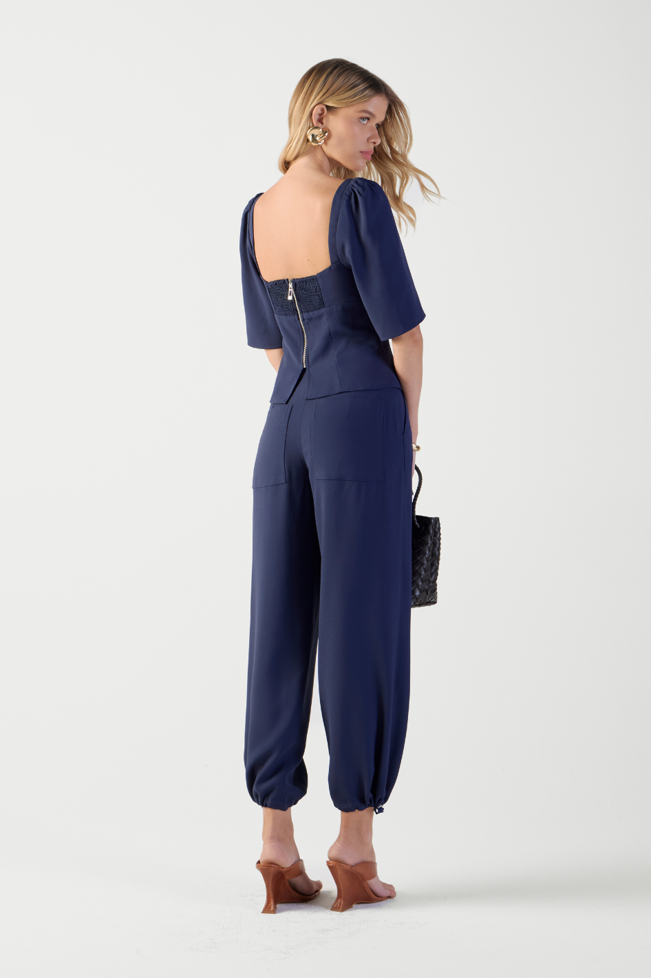 Calça de Alfaiataria Azul Profundo Samara