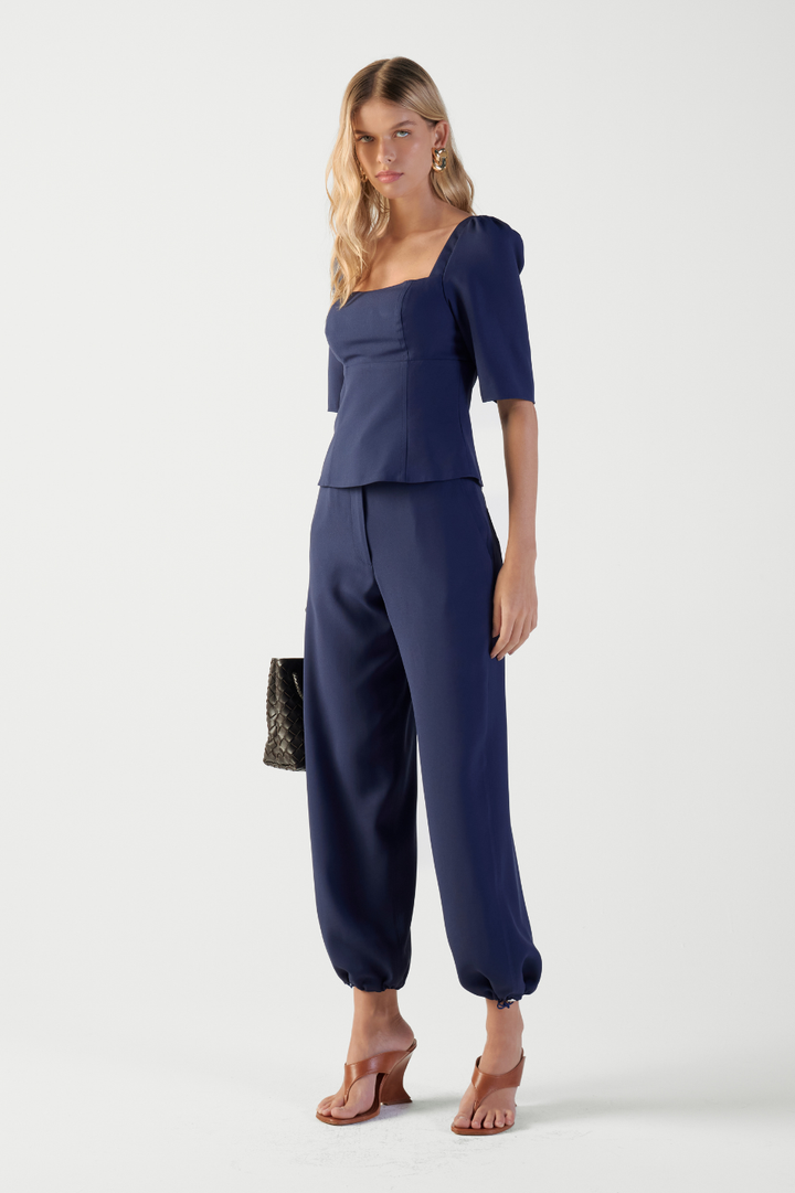 Calça de Alfaiataria Azul Profundo Samara