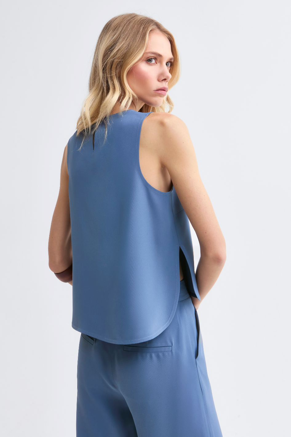 Calça de Alfaiataria Azul Sereno Anna