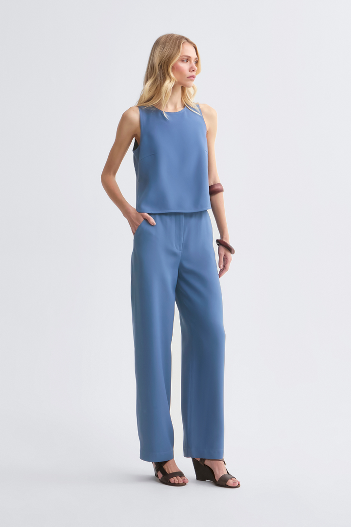 Calça de Alfaiataria Azul Sereno Anna