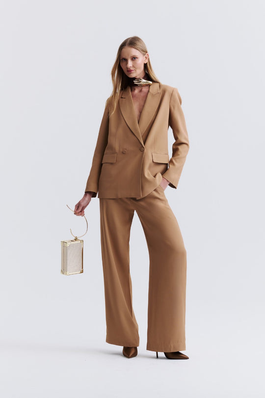 Blazer de Alfaiataria Caramelo Aurora
