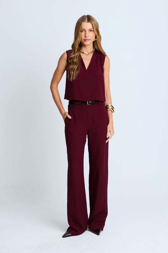 Calça de Alfaiataria Cinthia Wine
