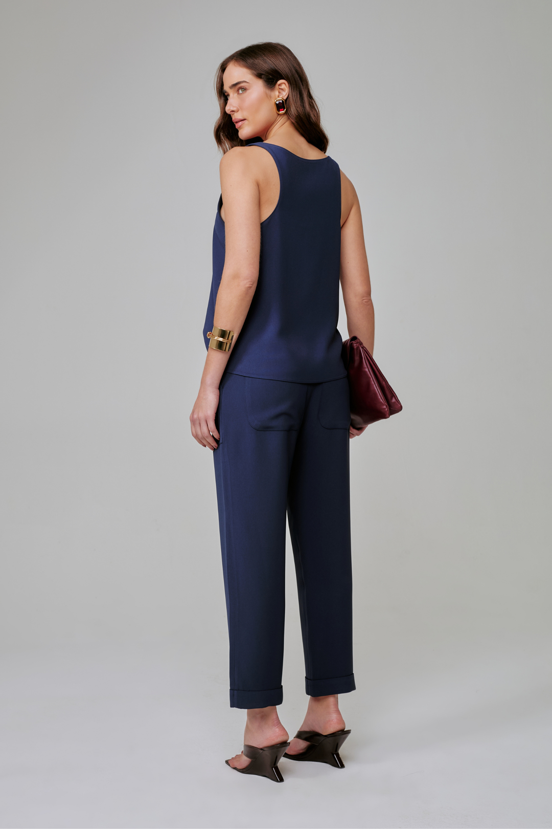 Calça de Alfaiataria Ella Azul Marinho