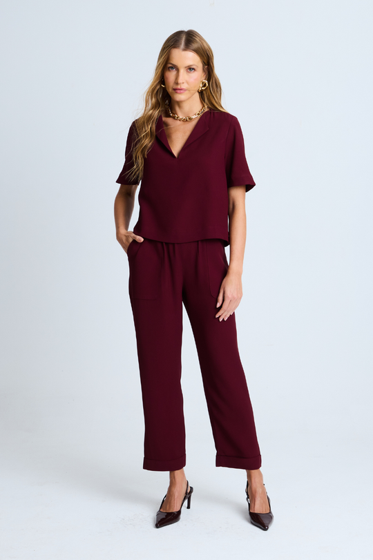 Calça de Alfaiataria Ella Wine